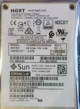 Oracle Sun 7337004 3.2TB 12G SAS 2.5" SSD 7337005 Marlin Tray HUSMR3232ASS200